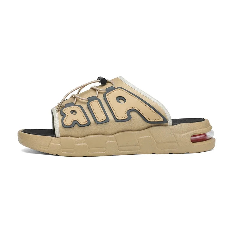 Fashion Luxury Men Slides Designer Platform Men's Cushion Slippers High quality Brand Slides For Man Beach Outdoor Sandals Men