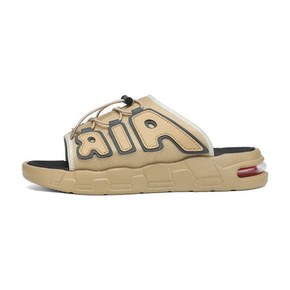 Fashion Luxury Men Slides Designer Platform Men's Cushion Slippers High quality Brand Slides For Man Beach Outdoor Sandals Men