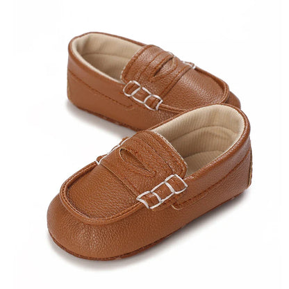 Autumn and Spring Brown Baby Sneakers for Boys 0-12 Months First Walking Shoes
