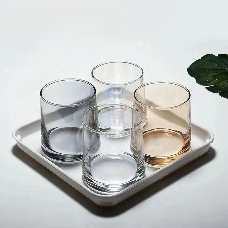 INS-style glass cups,colored trapezoidal couple's household whiskey glasses, bar and hotel mouthwash cups, beer mugs, water cups