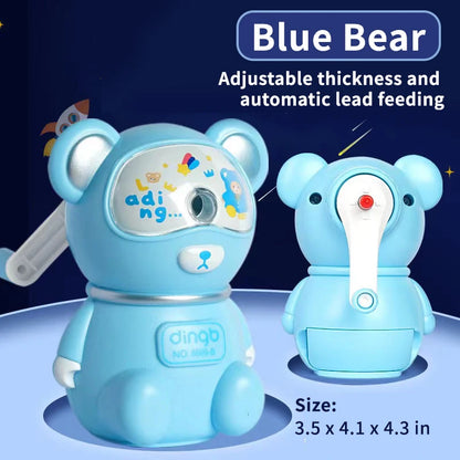 Elementary School Student Pencil Sharpener and Cranked Pencil Sharpener Rolling Pencil Sharpener Automatic Lead Feeding Durable