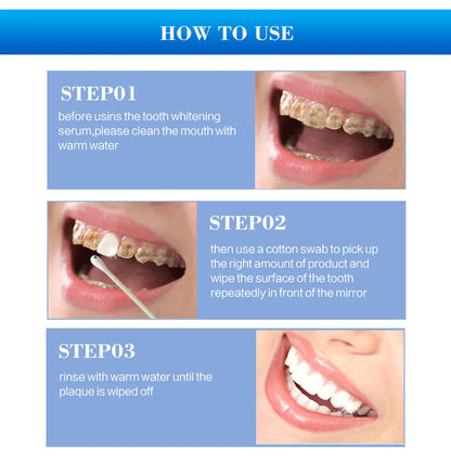 Whitening teeth Remove yellow , black spots, stains,  whitening essence powder, dental instruments, beauty liquid