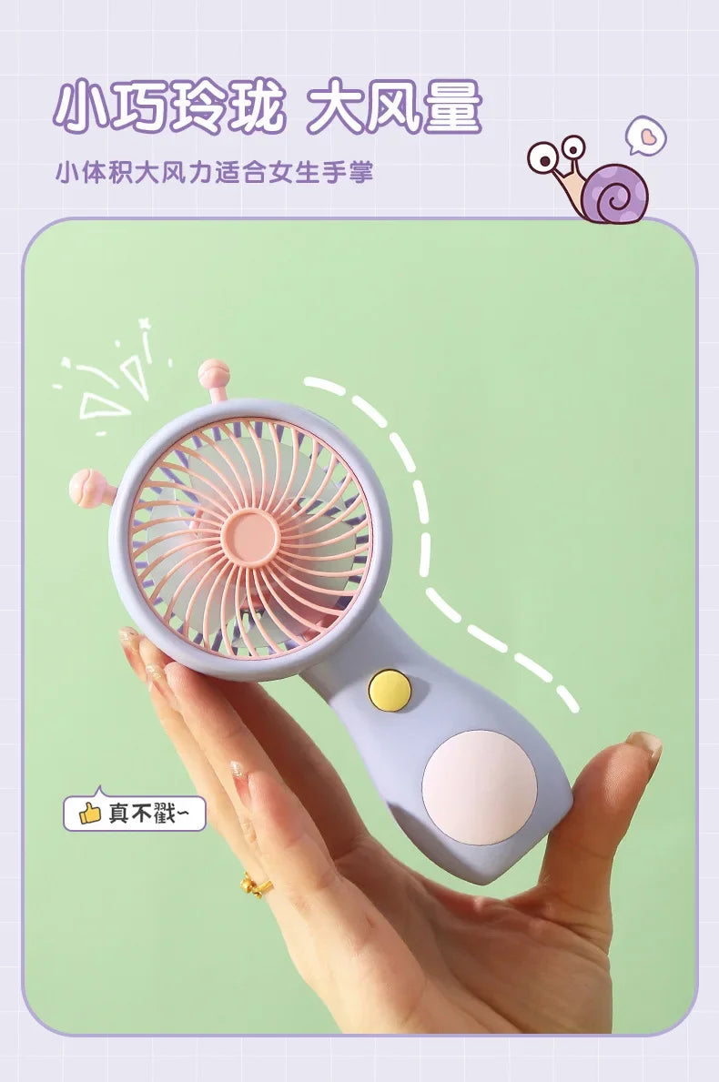 Portable Handheld Fans USB Charging Cartoon Desktop Mini Fan Fisherman Student Summer Outdoor Climbing Fishing Tools Fans