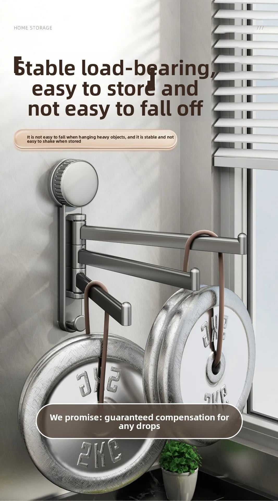 Suction Cup Cloth Rack Kitchen Storage Rack Wall-Mounted No-Drill Bathroom Organizer Draining Rack Hanging Dishcloth Towel Rod