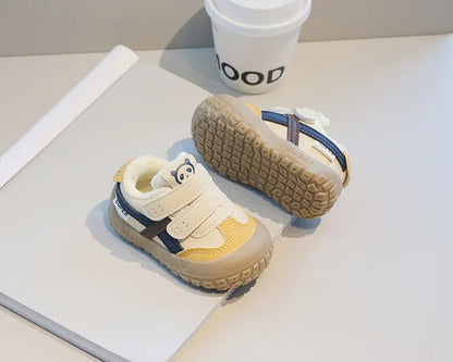 Baby Sneakers Warm Fur Inside Infant Shoes Autumn Winter Little Boys Girls Casual Shoes For Baby Pink, Yellow
