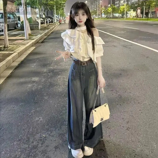 Short Sleeve Shirts Womens Sheer Ovesized Collared Buttondown Laides Slouchy Outfit Cross Wrap Workout Subcultural Cute Semi