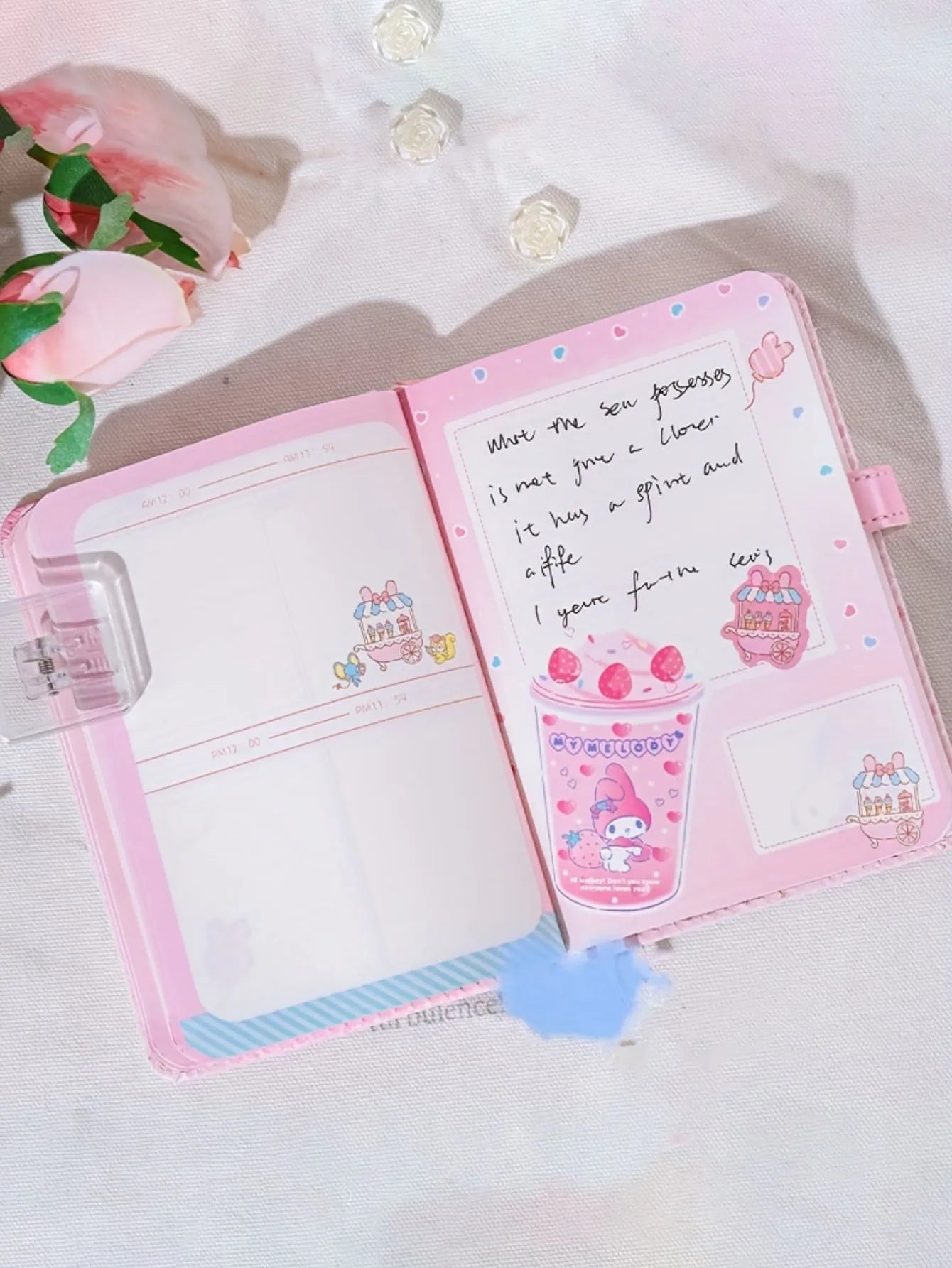 1pc Cute A6 Notebook With Magnetic Closure - Kuromi, My Melody & Cinnamoroll  Paper Journal For Teens & Adults Stationery Gift