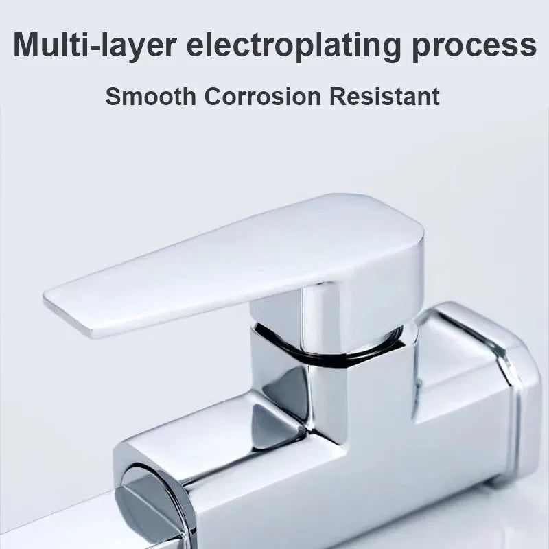 7-Shape Copper Kitchen Faucet - 360° Swivel Sink Mixer with Ceramic Cartridge & Aerator, Silver/Black