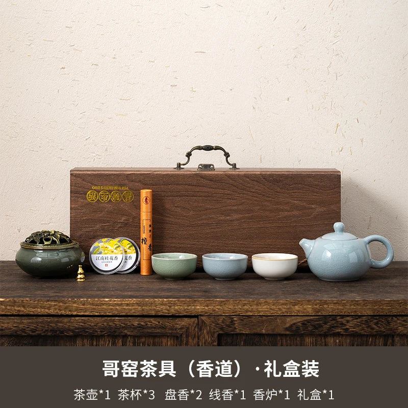 China-Chic Cultural and Creative Tea Set Gift Set Customized logo for business gift giving activities