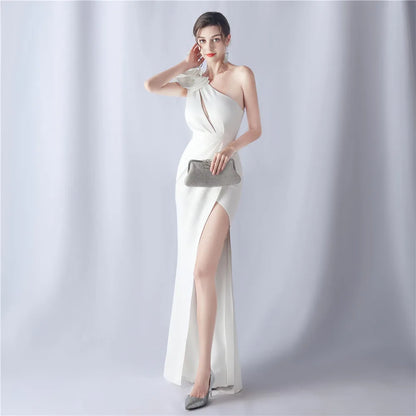Women's Elegant Dresses for Prom Party Dress Evening Formal Gala Woman Luxury Special Events Occasion Chic Simple Satin 2024