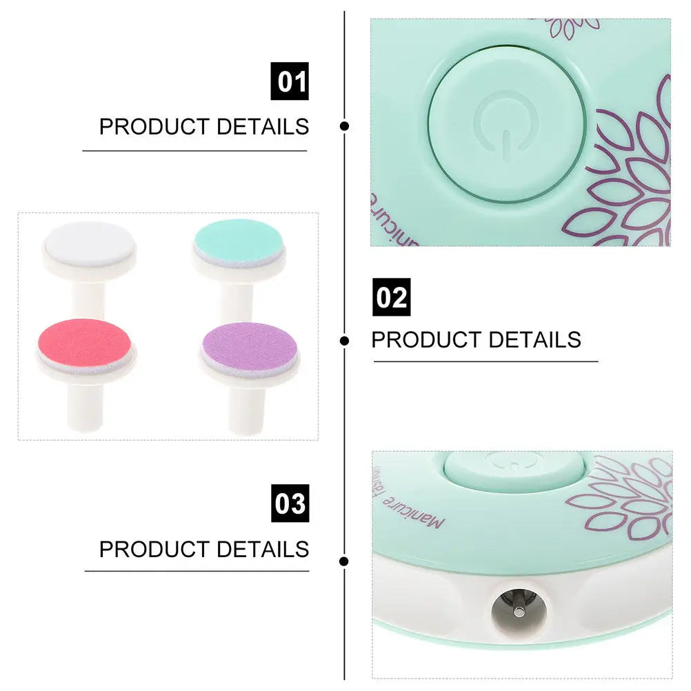 Electric Baby Nail Trimmer With Grinding Pads For Infants Toddlers Newborns Nail Care Kit Manicure Tool Set