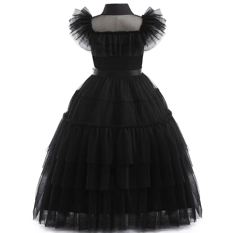 birthday Party Dress For Girl Kids graduation party Costumes Black Sleeveless Gothic Dresses 2026 Teenage Girls evening wedding