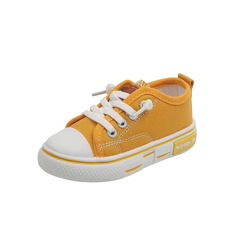 2025 New Children's Canvas Shoes Fashion Baby Board Shoes Girls' Breathable Single Shoes Boys' Casual Shoes   (Available)