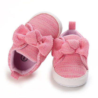 Fashionable Baby Girl Shoes Cute Classic Pink Theme Casual Flat Shoes Soft Sole Comfortable Lightweight Walking Shoes