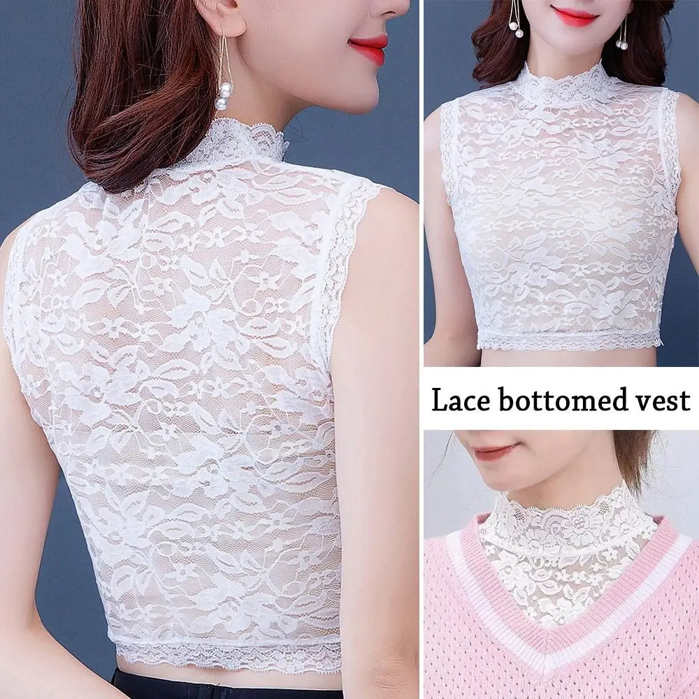 1PC Women Fake Collar White Black Lace Floral Detachable False Collar Blouse Shirt Removable Collar Tie Sweater Decoration