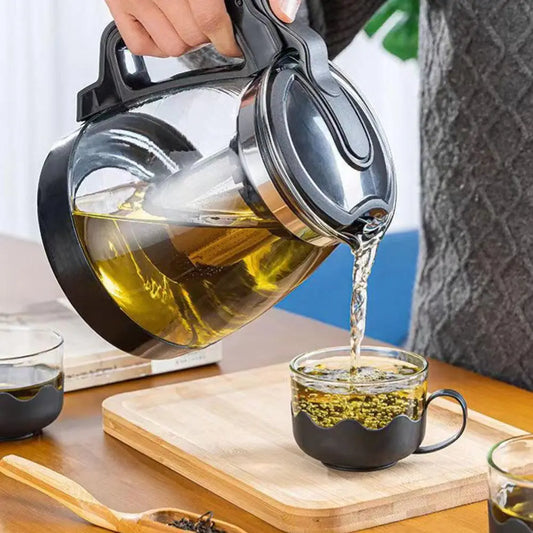 Glass Teapot with Tea Strainer Large Capacity Water Container Chinese Traditional Kung Fu Teaware Tea And Water Separation