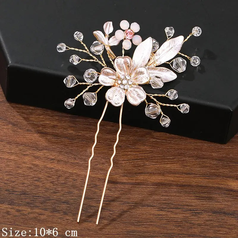 Hair Pins Hair Accessories For Women Wedding Accessories Hair Clips Jewelry Pearl Rhinestone Flower Hair Clip Pins Headpiece