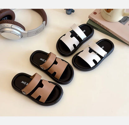 Fashion Spring Child Sandal Summer New Shoe Boy Girl Slippers Soft Bottom Non-slip Kid Shoes Baby Velcro Beach Sandal Slippers
