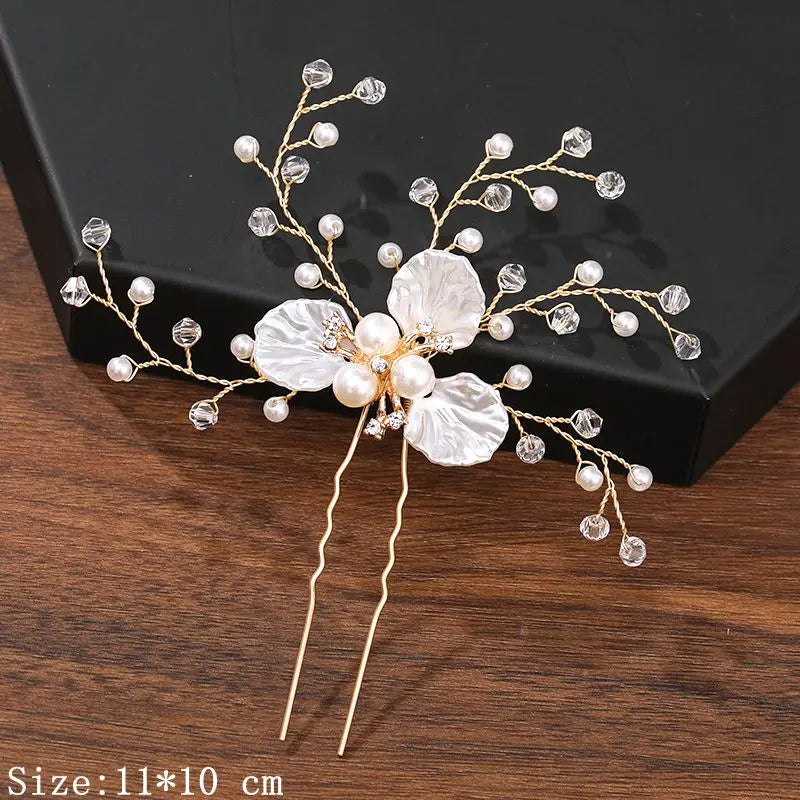 Hair Pins Hair Accessories For Women Wedding Accessories Hair Clips Jewelry Pearl Rhinestone Flower Hair Clip Pins Headpiece
