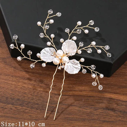 Hair Pins Hair Accessories For Women Wedding Accessories Hair Clips Jewelry Pearl Rhinestone Flower Hair Clip Pins Headpiece