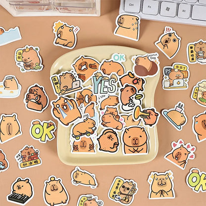 Capybara Stationery Set For Kids Gift Pens Stickers Utility Knife Stationery Gift Box Back To School Learning Birthday Gift