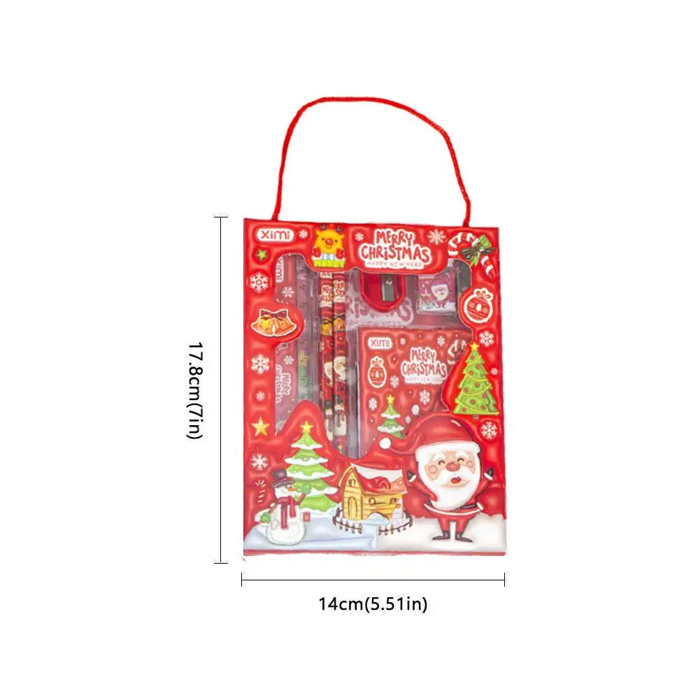 1 Set Cartoon Stationery Set Including Pencil Notebook Ruler Eraser Pencil Sharpener Student School Supplies Stationery Gifts