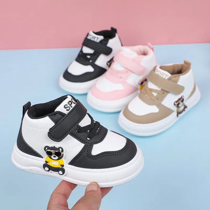 New Baby Girls Sneakers Board Shoes Cartoon Prints Soft Bottom Non-slip Children Casual Walking Shoes Boy Kids Children Shoes