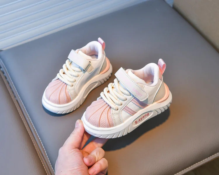 Children's Breathable Sports Shoes  Spring Autumn New Boys Girls Soft Soled Anti -Slip Leather Shoes Baby Kids Running Shoe