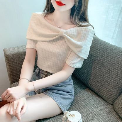 Short Sleeve Shirts Womens Mesh Pleated Pintucked Loose Tunic Casual Club Fairycore Trendy Urban Student Artistic Youthful