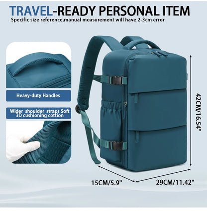 Vacuum compressed luggage backpack, aircraft-certified carry-on backpack, large-capacity multi-functional backpack