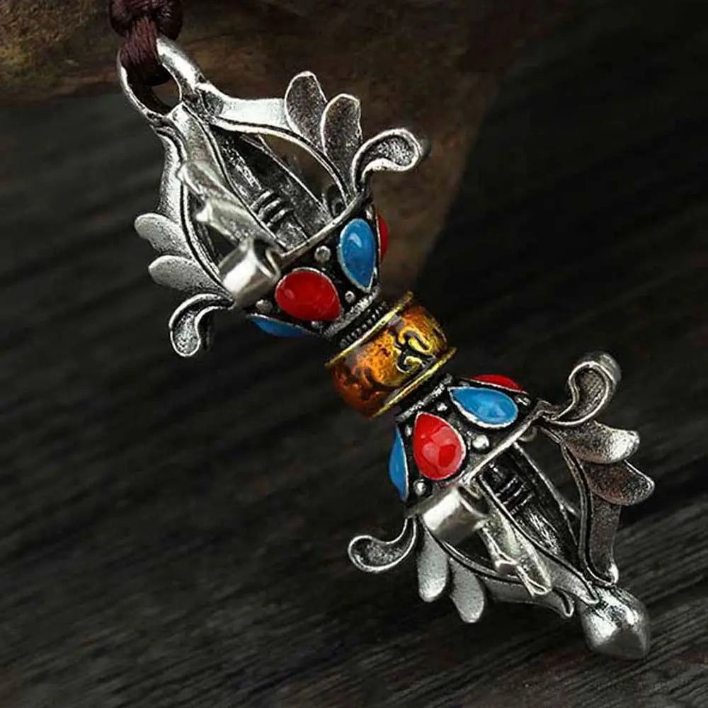 Accessories Car Ornament Women Men Jewelry Bag Pendants Key holder Vajra car keychain Prayer Wheel Pendants Buddhist keychain