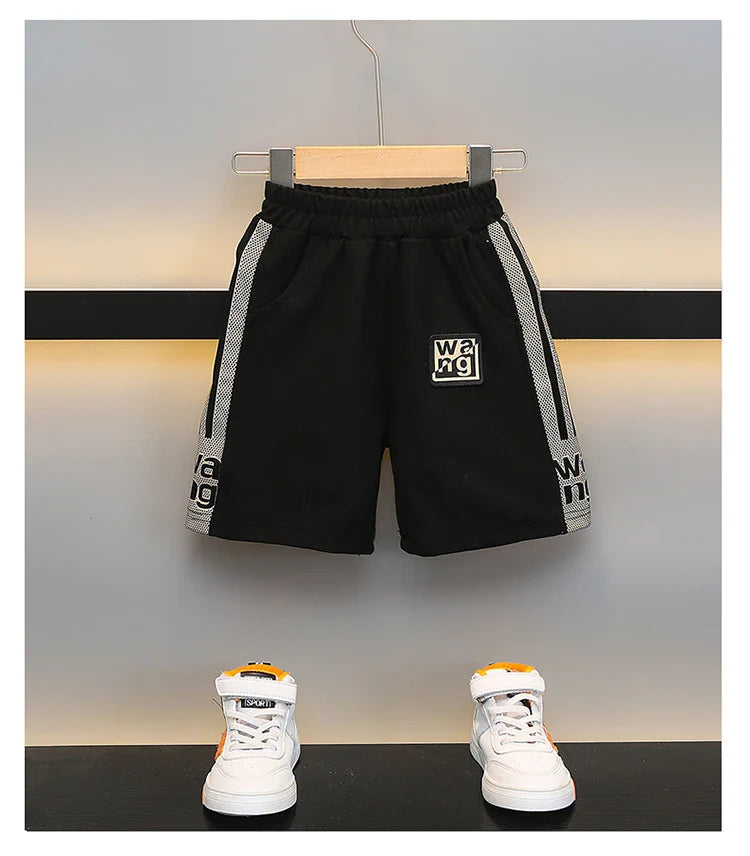 Boys Summer Polo Shirt Set New Baby Short-sleeved Two-piece Set Boys Children's Foreign Children's Clothing