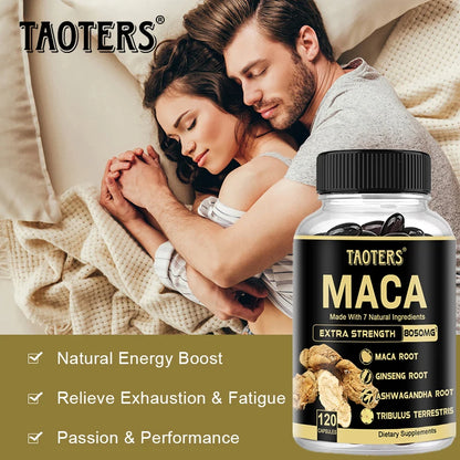 Black Maca Capsules - Enhance Male Strength, Promote Muscle Growth, Improve Endurance, Improve Mood, and Increase EnergySuppleme