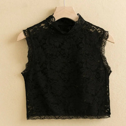 1PC Women Fake Collar White Black Lace Floral Detachable False Collar Blouse Shirt Removable Collar Tie Sweater Decoration