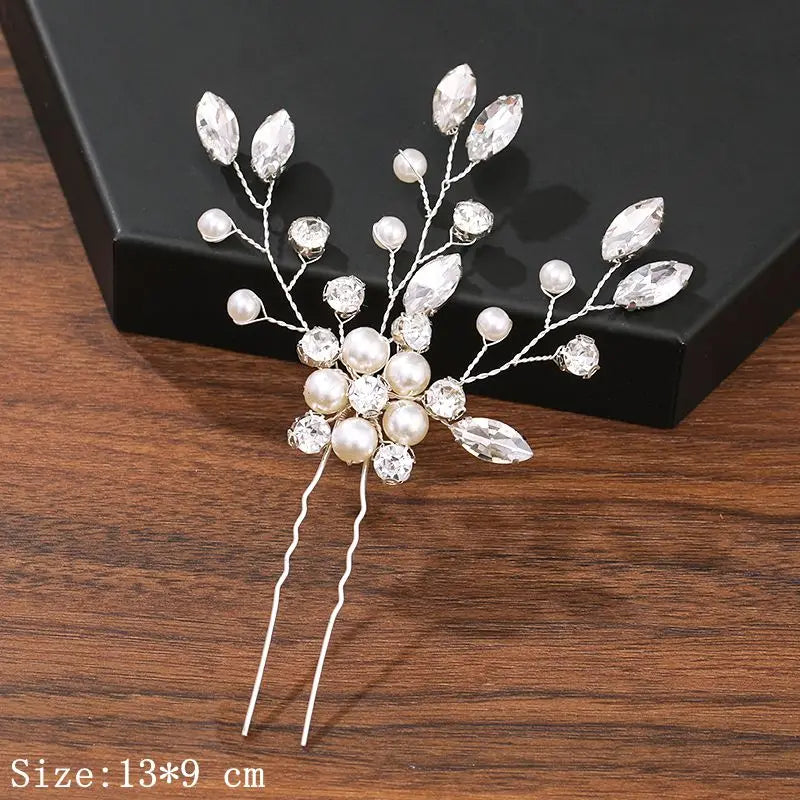 Hair Pins Hair Accessories For Women Wedding Accessories Hair Clips Jewelry Pearl Rhinestone Flower Hair Clip Pins Headpiece