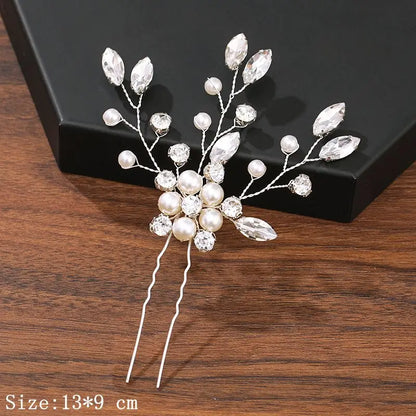 Hair Pins Hair Accessories For Women Wedding Accessories Hair Clips Jewelry Pearl Rhinestone Flower Hair Clip Pins Headpiece
