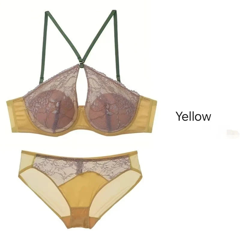 New Sexy Lingerie For Women Thin Large Chest To Show Small Chest Spicy Girl Bra Set Push Up Anti-sagging Bra