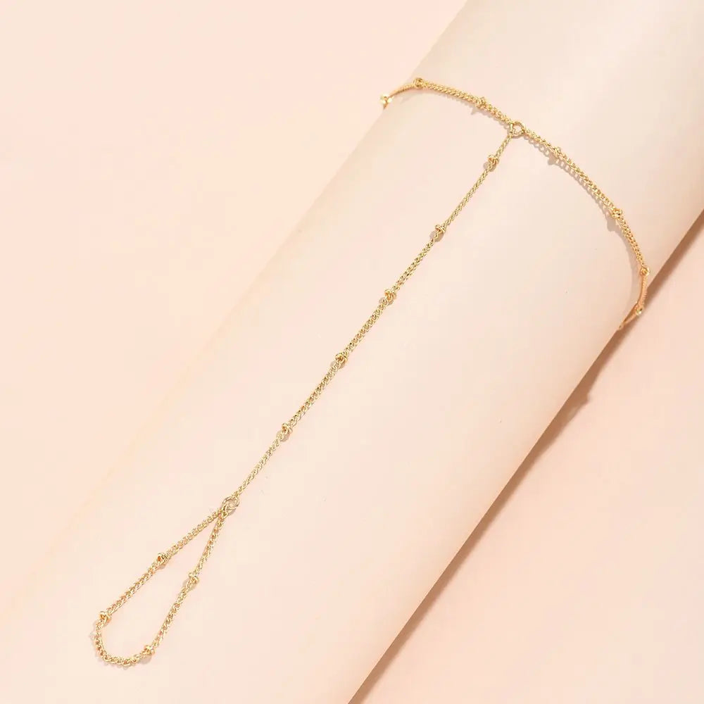 Jewelry for Women Girls Hand Accessories Layered Wrist Chain Finger Ring Bracelet Linked Finger Hand Harness Bangle Slave Chain