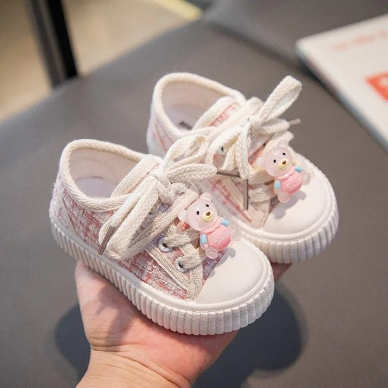 Spring Autumn Fashion Kids Canvas Shoes Casual Sport Boys Girls Sneakers Shoes Soft Rubber Sole Flat Children Canvas Shoes 21-26