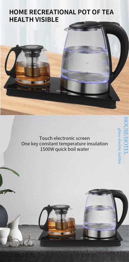 Glass Electric Kettle Cordless Water Boiler Fast Boiling BPA-Free Tea Kettle for Home Office Health Use
