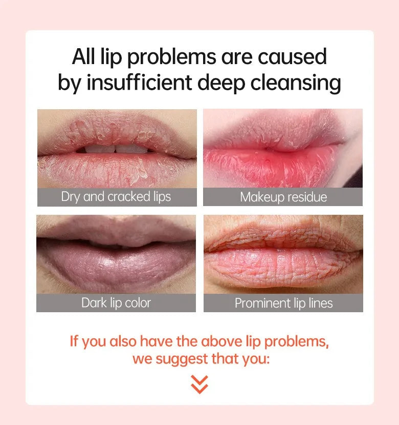 Exfoliating Bubble Lip Balm for Dark Lips Pink Lip Lightening Scrub Moisturizing Lip Mask