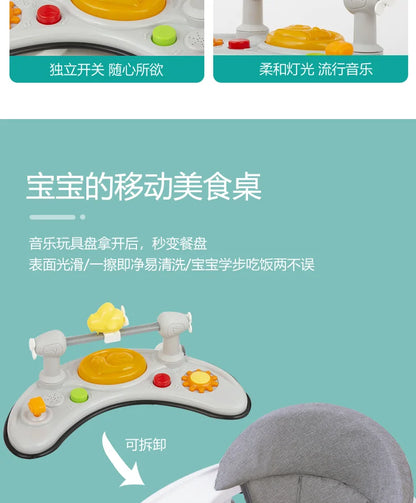 Baby Walker Anti-o-legs Multi-functional Anti-drop Anti-rollover Girl Baby Boy Walking Can Sit on Trolley U-shaped