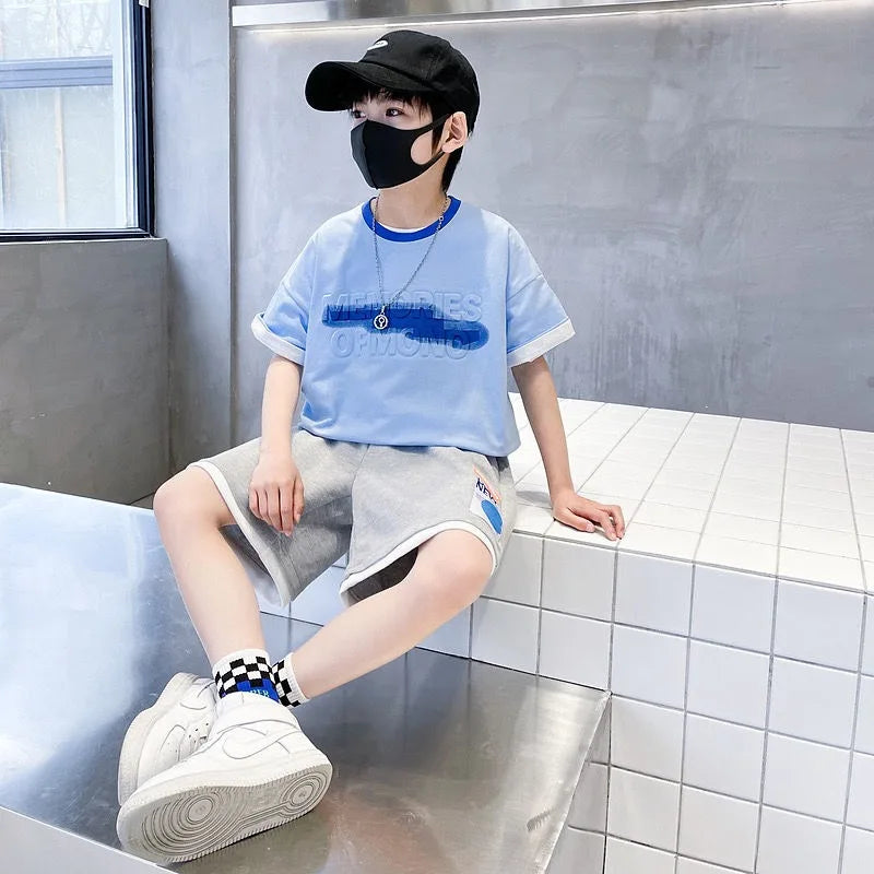 Sportswear Set Men's Children's Sets Boy Clothes Boys Clothing Cartoon Fashion Baby Summer Costumes (Available)
