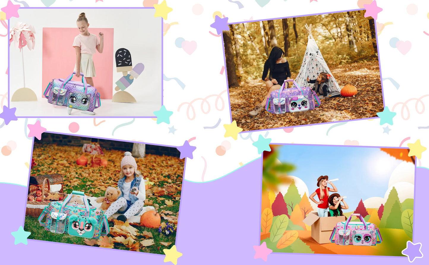 Girls Travel Duffle Bag with Shoe Compartment Sports Duffel   Pack Travel Luggage Handbag Outdoor Camping