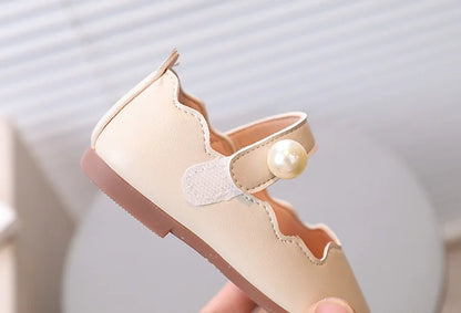 Girls Black Leather Shoes for Wedding Party Back To School Flats Kids Mary Janes Simple Classic Soft Anti-skid Kids Casual Shoes