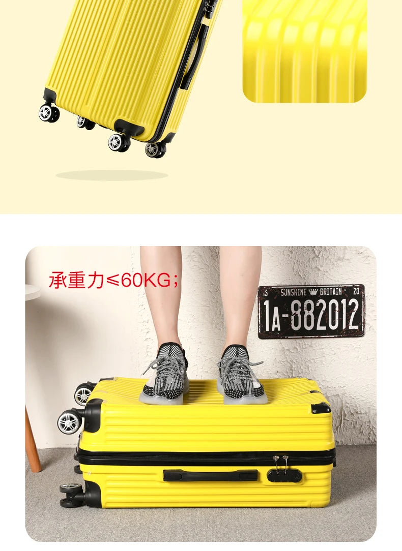 Luggage Suitcase 20-26 Inch Large Capacity Simple Fashionable Travel Handheld Durability Wear-resistant with Wheels Suitcase