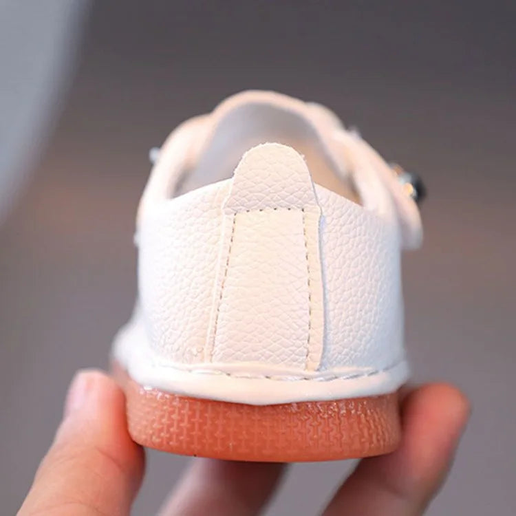 Baby Shoes for Girls 0-2 Years Soft Sole First Walker Sneakers with Anti Slip Secure Strap Design Squeaky Fun