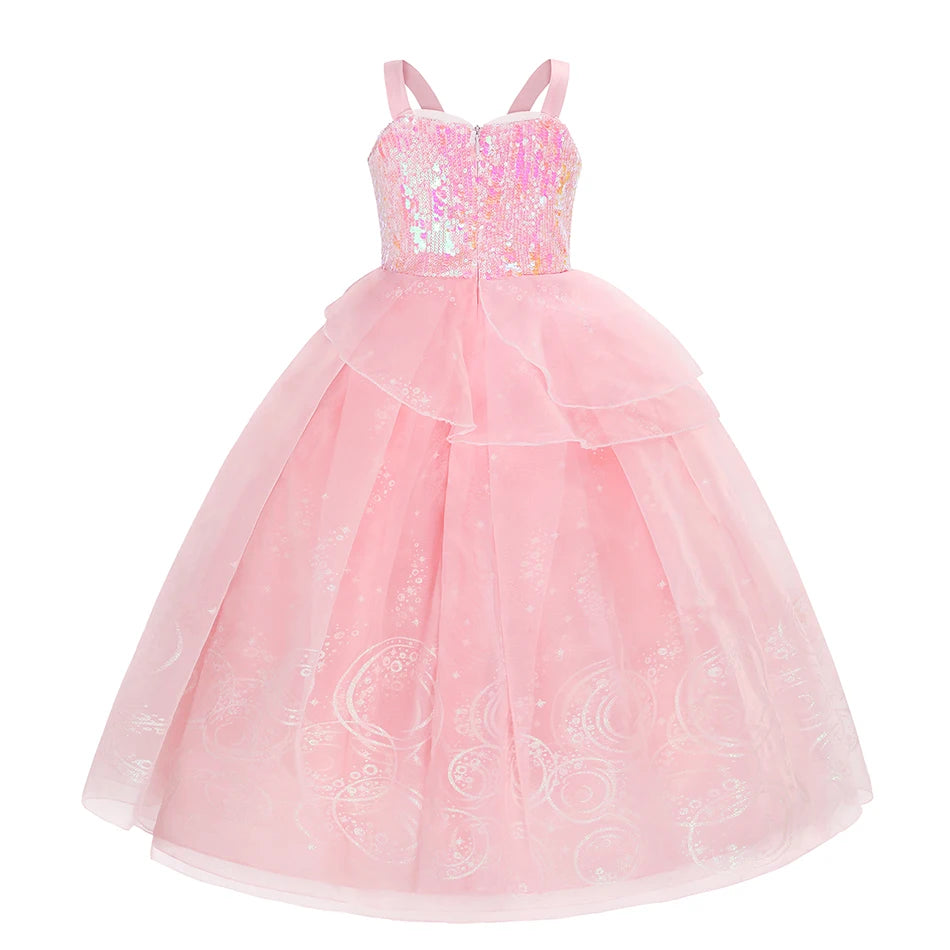 2025 Girl Princess Dress Carnival Party Princess Dress Birthday Party Dress Children's Pink Cute Dress Girl's Party Dress 2-12Y