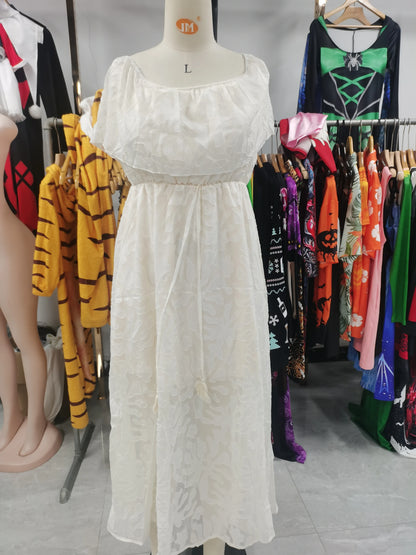 Women's Dresses 2025 Summer White Dress Women Cover-Ups Outfits Boho Hippie Chic Long Maxi Dresses Female Clothes Robe Vestidos