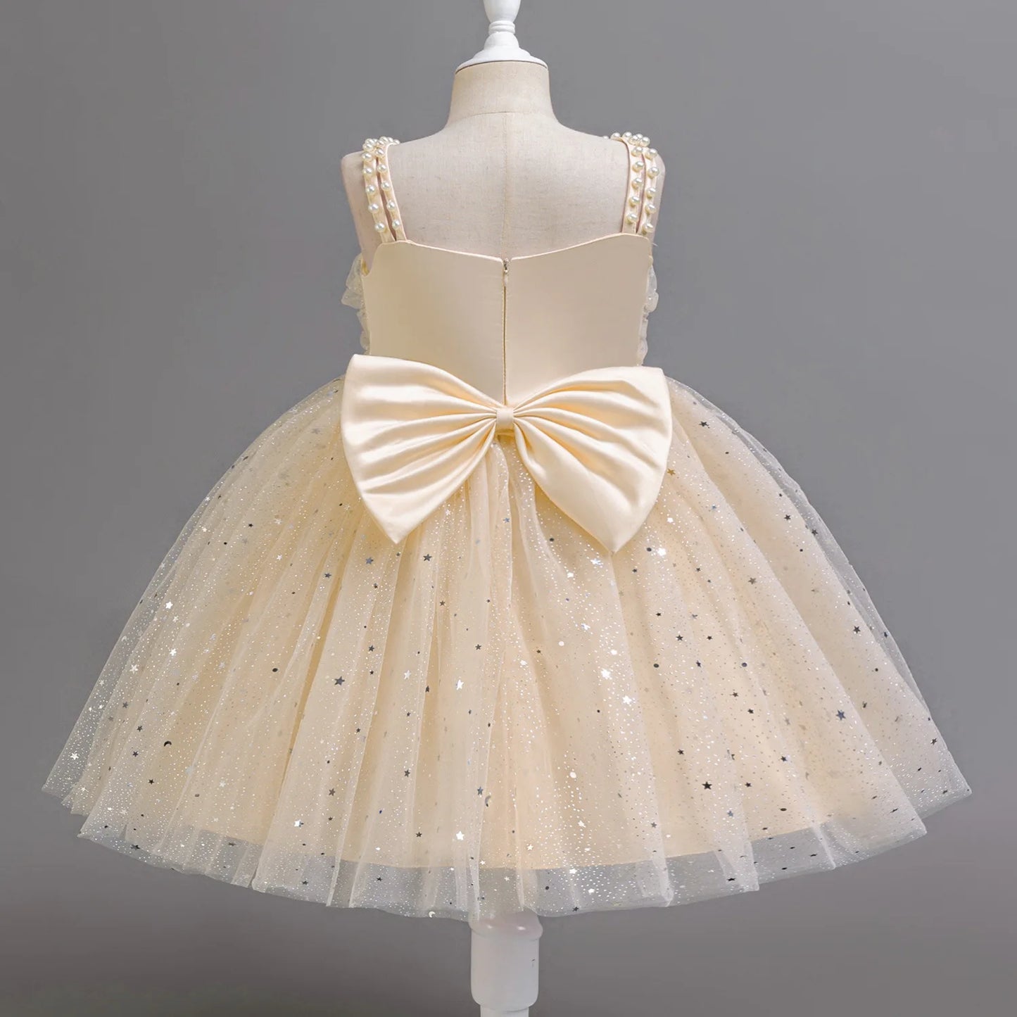 Baby Girl Lace Dresses Sparkling Weddings Pink Dress Elegant Princess Party Tutu Toddler Kids Birthday Baptism Formal Ball Gowns